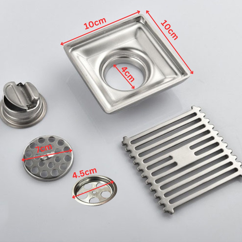 ตะแกรงระบายน้ำ สแตนเลส 304 กันกลิ่น กันแมลง ปูกระเบื้องทับได้  เปิดปิดอัตโนมัติ วัสดุแข็งแรง ทนทาน - รูปที่ 6