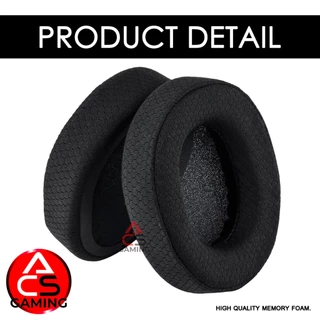 ACS (A4) ฟองน้ำหูฟัง Steelseries (ผ้าตาราง/เย็บขอบ) สำหรับรุ่น Arctis 1, 3, 5, 7, 9X, Pro Earpads