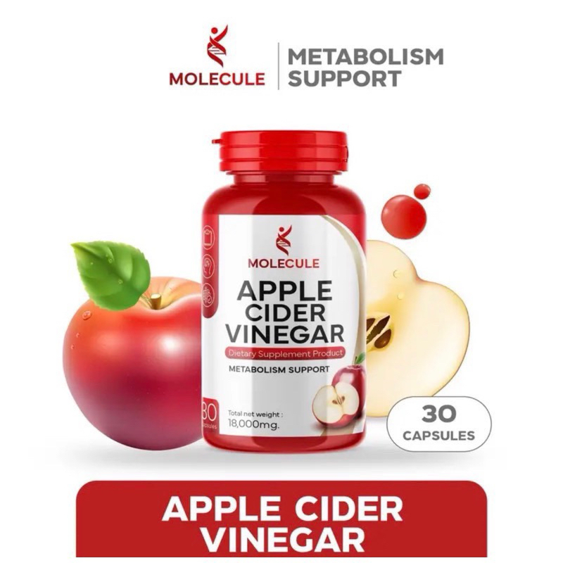 1 แถม1 🍎 Apple Cider Vinegar โมเลกุล แอปเปิ้ลไชเดอร์ วีเนก้าร์ แบบเม็ด Molecule คุมหิว อิ่มนาน ลดน้ำตาล