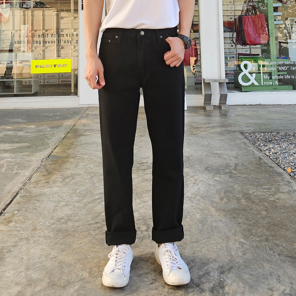 Golden Zebra Jeans กางเกงยีนส์ชายขากระบอกสีดำ ฟ้าอ่อน ฟ้าคราม ฟ้าเข้ม และกรมท่า #888