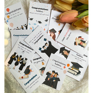 การ์ด Congratulations เรียนจบ ปัจฉิม [แพ็ค 12 ใบ]