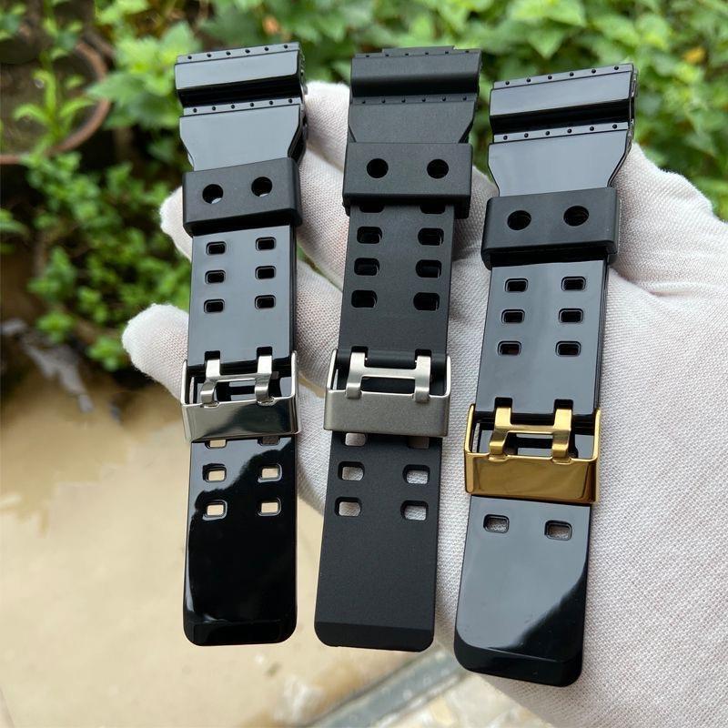 สายนาฬิกา Casio G-Shock GA-100/110/140/200/400/700 800 GD-100/110/120ผู้ชายอะไหล่สีดำสายนาฬิกา