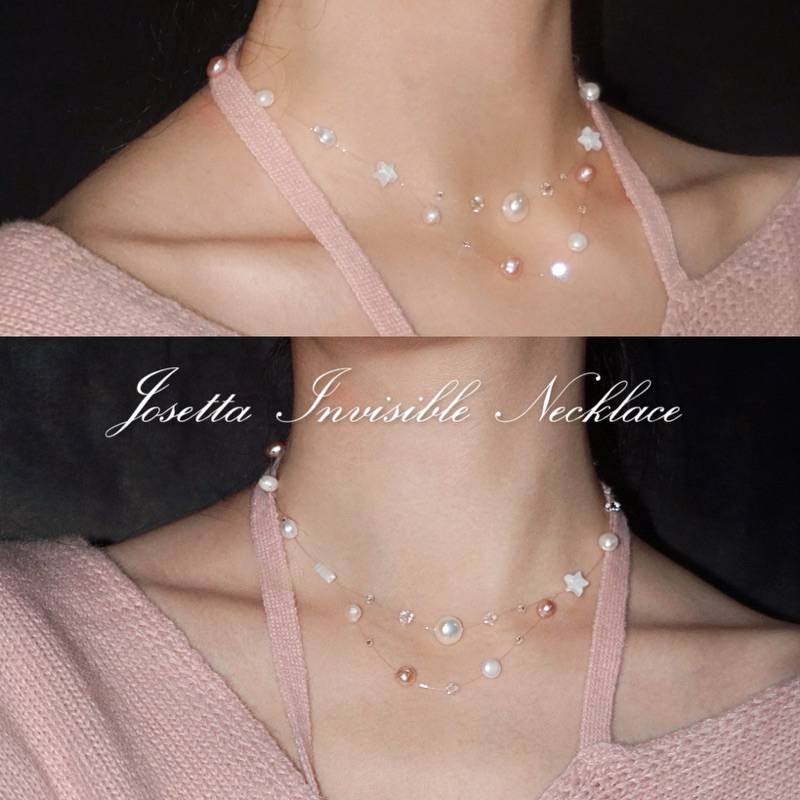 💌Josetta Invisible Necklace🐚✨🍰(สร้อยเอ็นมุกน้ำจืด⭐️)