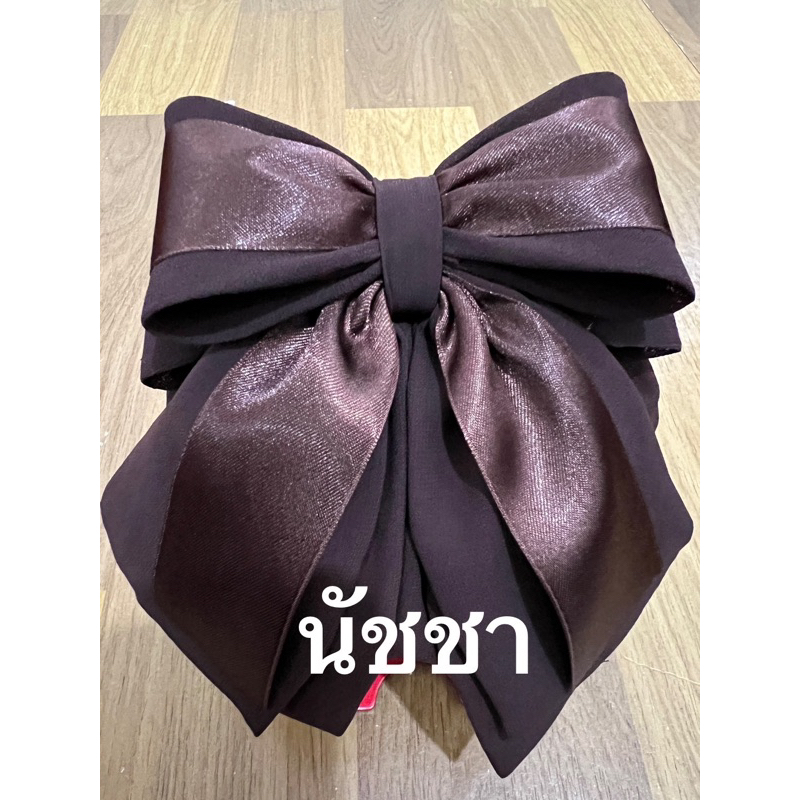 เน็ตติดผมผ้าชีฟองหางสั้นสีน้ำตาลข้าราชการพยาบาลแฟชั่นแม่บ้าน