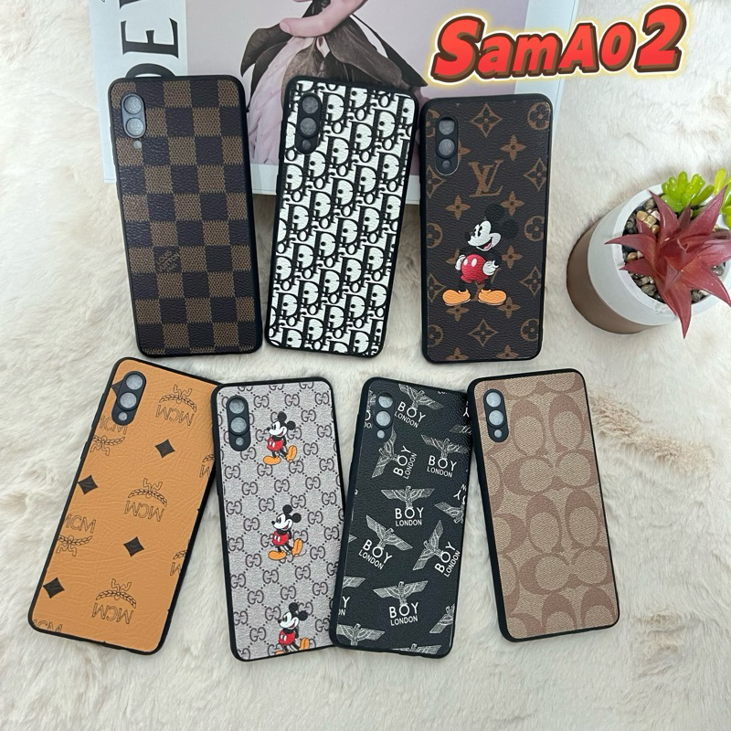 เคสมือถือ Samsung A02 A02S A12 A22(5G) เคสงาน 3Dแบรนด์  งานหนังแบรนด์ เคสโทรศัพท์มือถือ ส่งจากไทย #NB