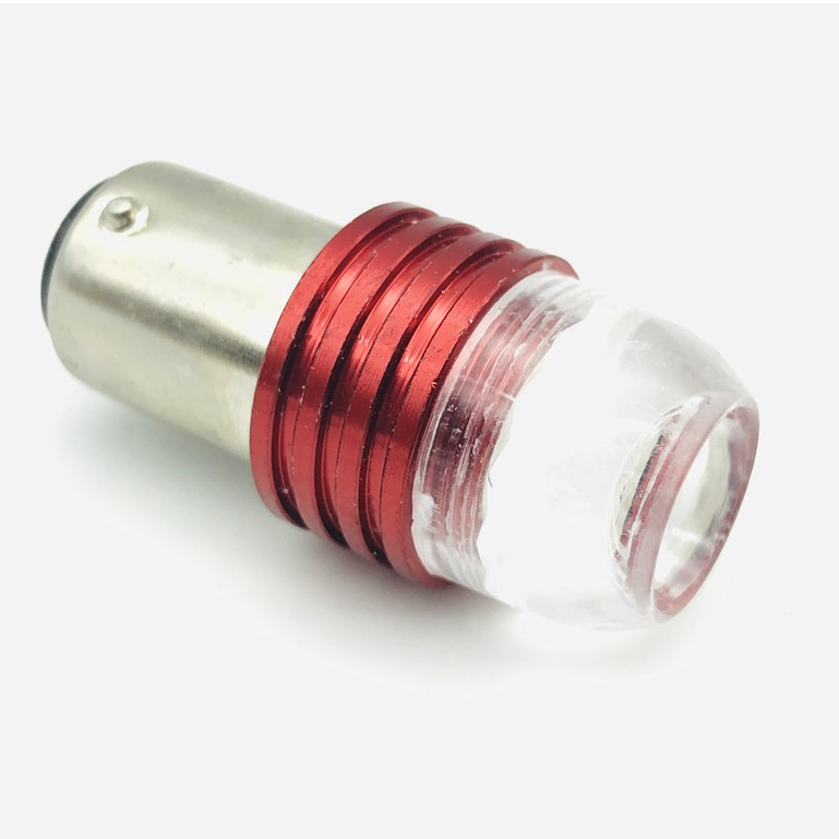 ไฟท้ายไม่กระพริบ มอเตอร์ไซค์ ขั้วกลม2จุด1157 6w 12v 1หลอด
