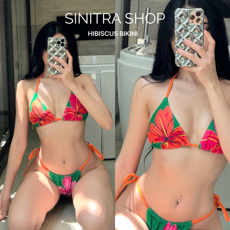 Hibiscus Bikini บิกินี่ลายดอกชบา Sinitra Shop