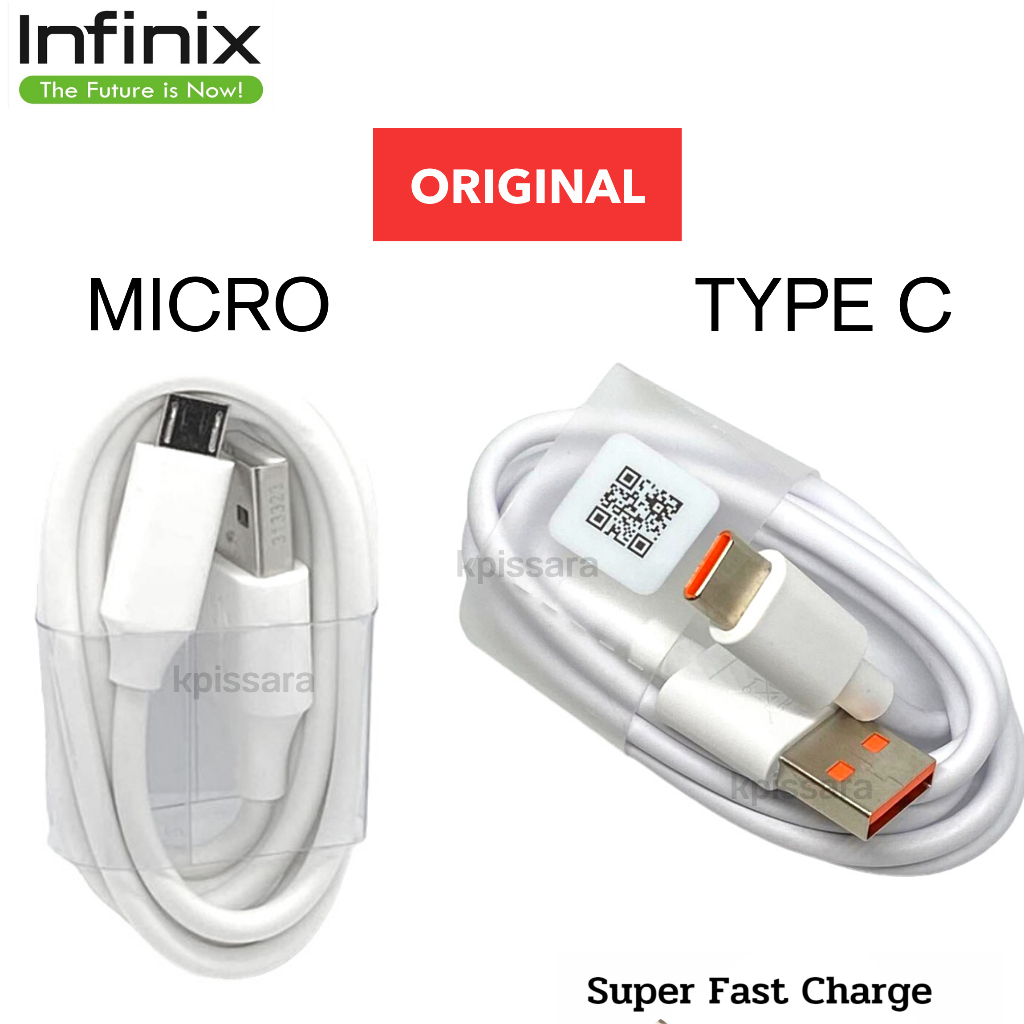 สายชาร์จ Infinix Micro USB 2A  / Type C 5A  Original 100% ประกันศูนย์ infinixไทย ชาร์จเร็ว ชาร์จไว Fast Charge & Data