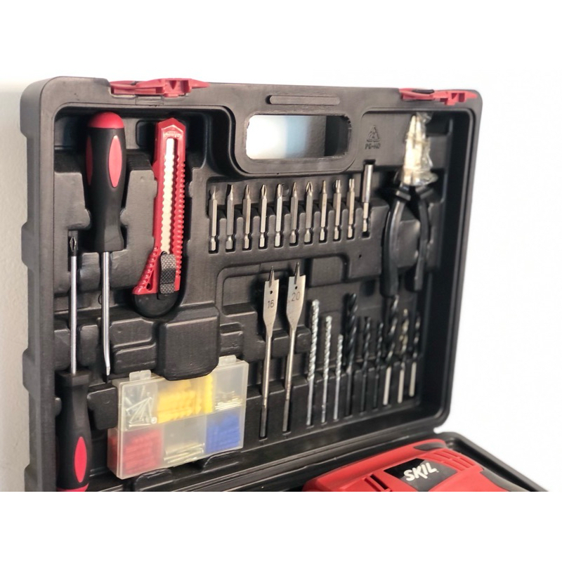 สว่านเจาะปูน Skill 13 มิล 550 วัตต์ อะไหล่138ชิ้น อุปกรณ์ช่างครบเซ็ต งานช่าง อุปกรณ์ช่าง ออกใบกำกับภ