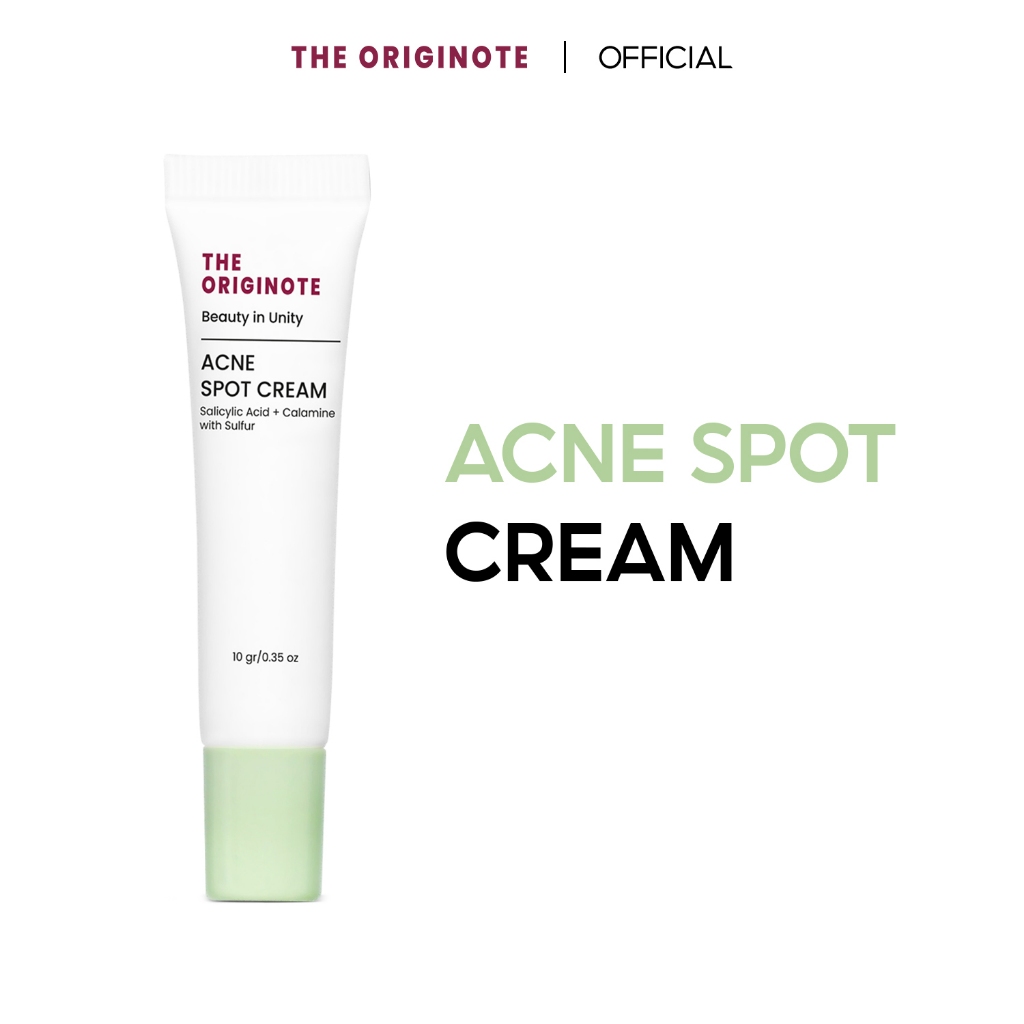 The Originote Acne Spot Cream, 10gr ครีมรักษาสิว รักษาสิวและลดรอยสิวให้ดูจางลง Salicylic Acid，Calamine