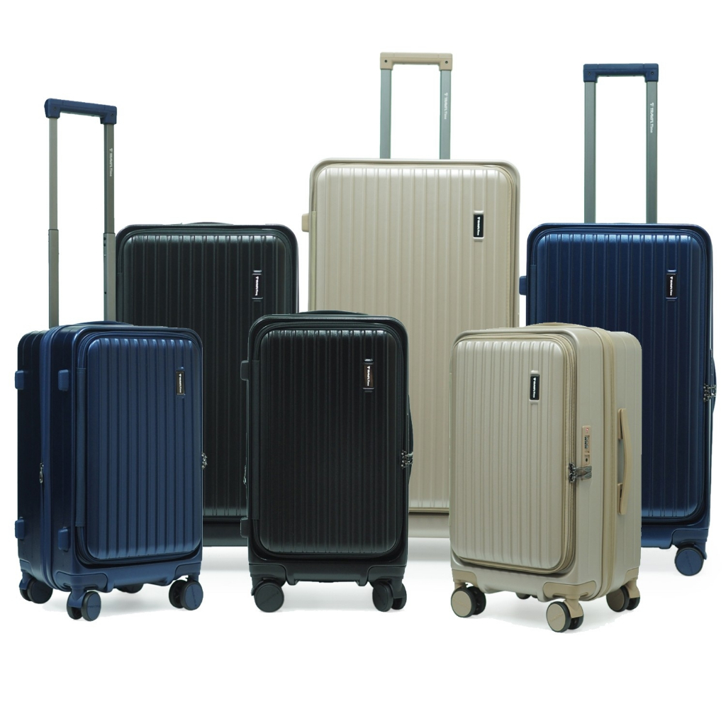 HQ LUGGAGE กระเป๋าเดินทาง TravelTime PC 4 ล้อคู่ ระบบล็อคมาตรฐาน TSA ขยายได้ รุ่น 8881