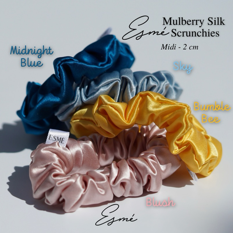 Mulberry Silk “midi” Scrunchies