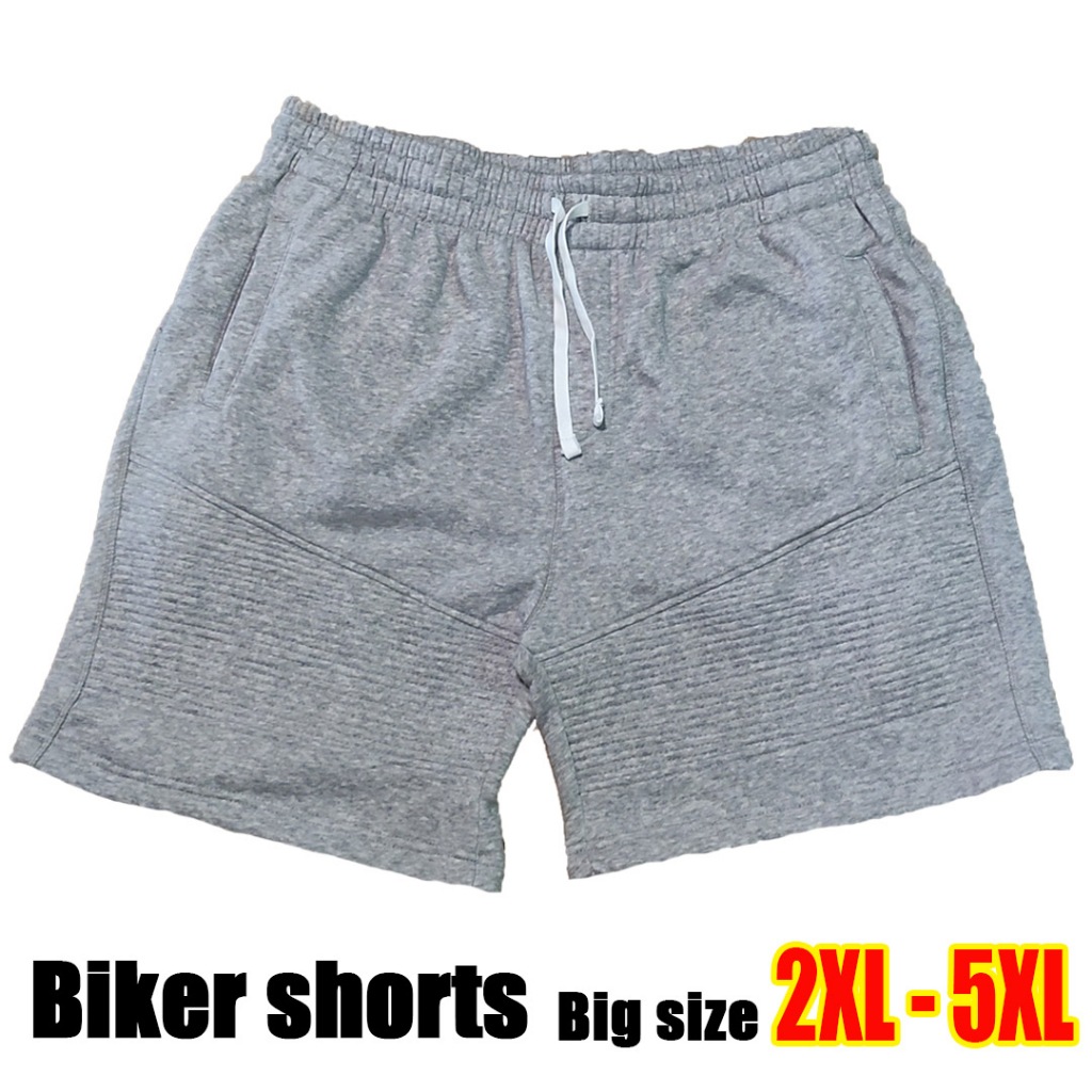 Big Size !!! กางเกงขาสั้นตีตะเข็บหน้า ไซส์ใหญ่มากๆๆ 2XL-5XL (40-60 นิ้ว) กางเกงวอร์ม ผ้าสำลี ผ้านุ่ม ใส่สบาย ใส่ได้ทั้งห