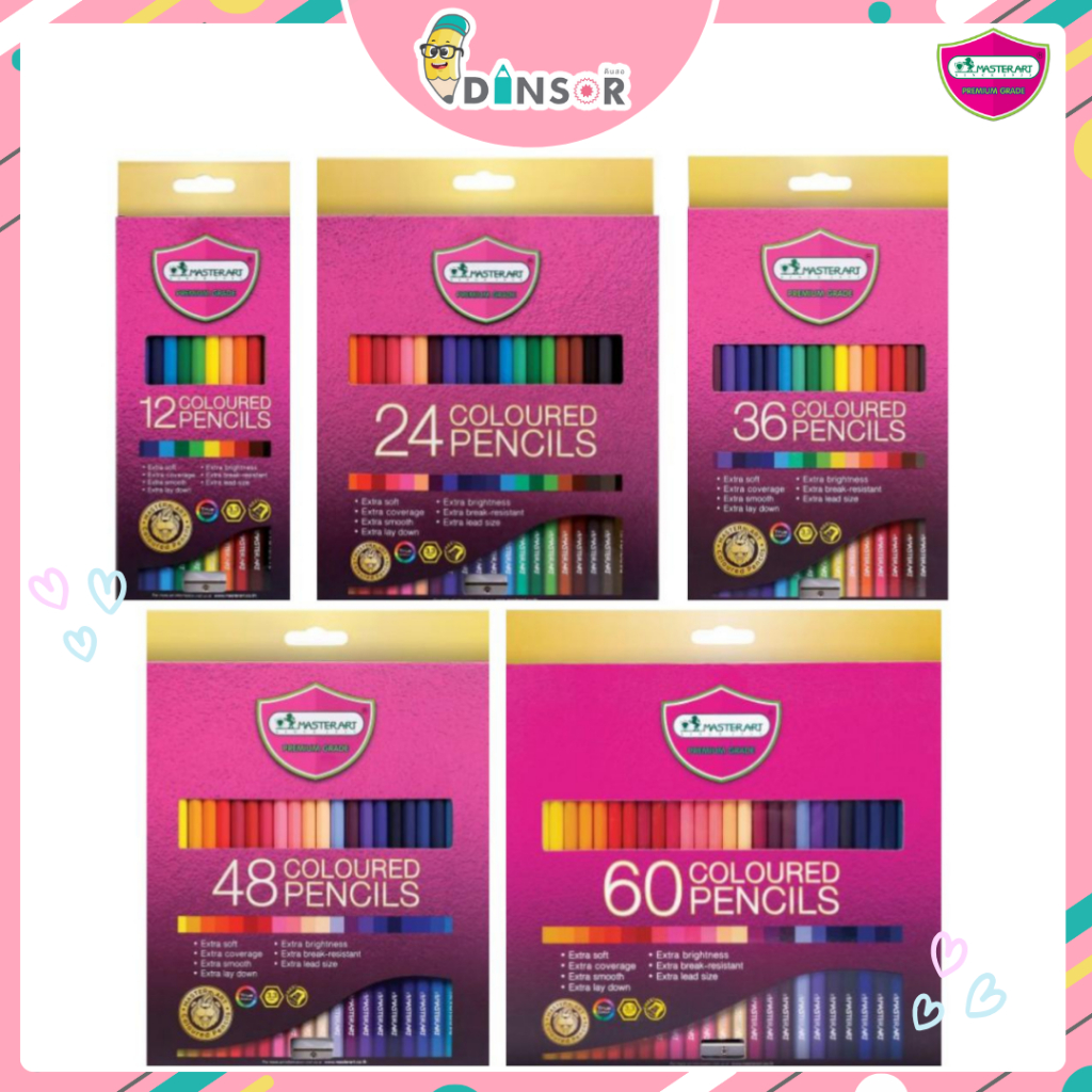 Master Art ดินสอสีไม้มาสเตอร์อาร์ต แท่งยาว 12 / 24 / 36 / 48 / 60 สี
