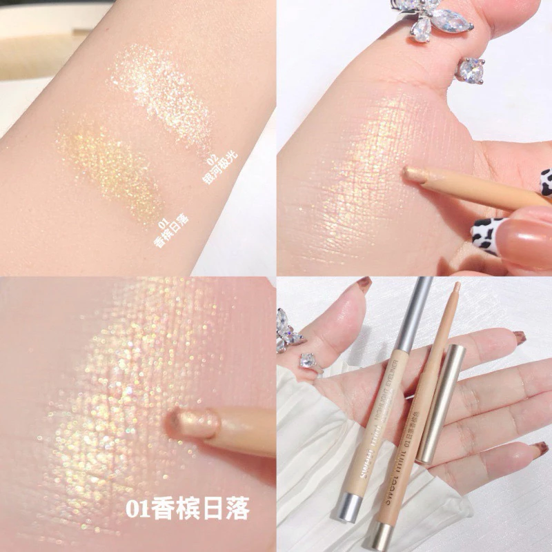 S-17🌟สินค้ามีพร้อมส่ง⚡️Sweet Mintปากกาอายเเชโดว์ ไฮไลท์กลิตเตอร์ เนื้อไหม ไฮกลอส ประกายมุก แวววาว กันน้ำ ติดทนนานตลอดวัน