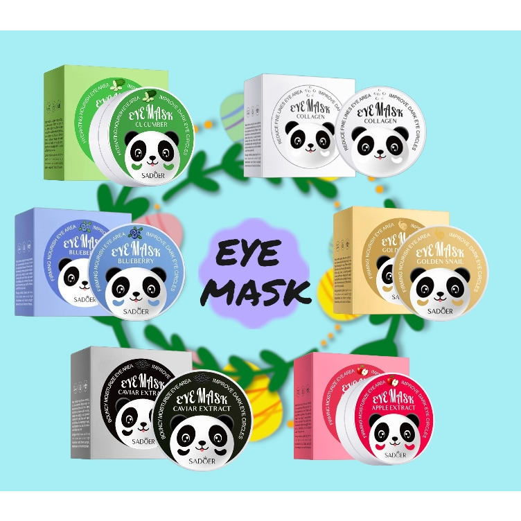 SADOER EYE MASK มาส์กใต้ตา และดูแลผิวรอบดวงตา สัมผัสบอบบาง มี 60 ชิ้น 30 คู่