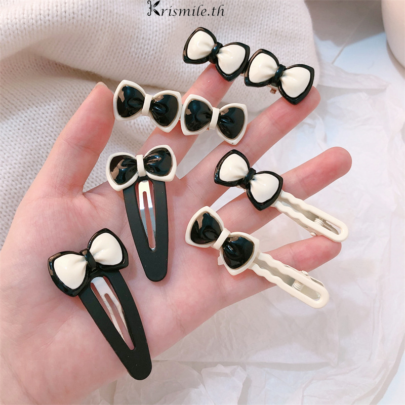 COD-ในไทย💖กิ๊บหนีบผม น่ารักหวานประดับโบว์ หน้าม้าคลิปด้านข้าง insสไตล์เกาหลี นักเรียนสำหรับผู้หญิง-Krismile.th