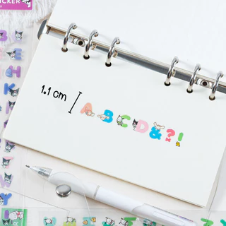 สติ๊กเกอร์ตัวอักษร ABC สติ๊กเกอร์ชื่อ ลายการ์ตูน Sario น่ารักมาก กันน้ำ