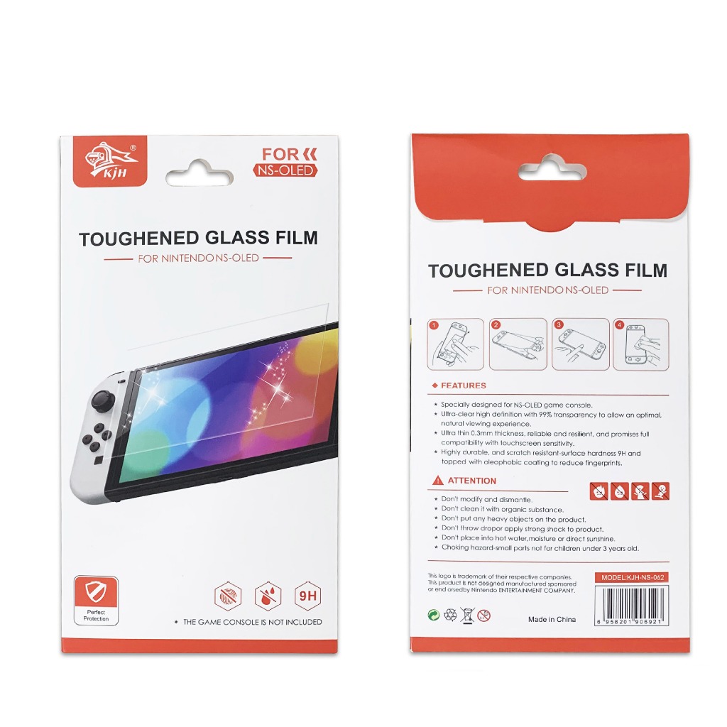 Nintendo SWITCH OLED ฟิล์มกันรอย NS HD ฟิล์มเกมคอนโซลฟิล์มป้องกันกระจกแสงสีม่วงและสีฟ้า
