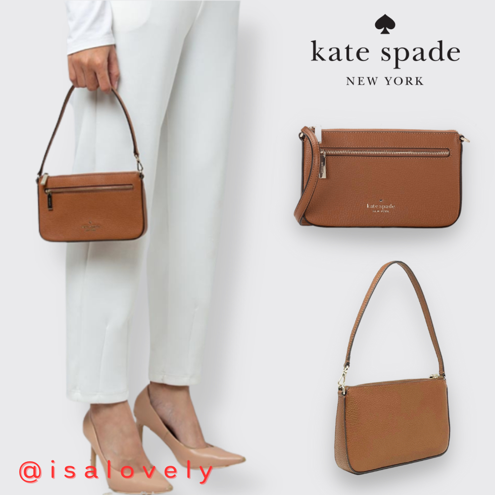 📌สด-ผ่อน📌  Kate Spade K6088 Leila Convertible Wristlet Warm Ginge