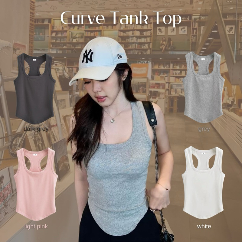 พร้อมส่งทุกสี Curve Tank Top | Amis Basic