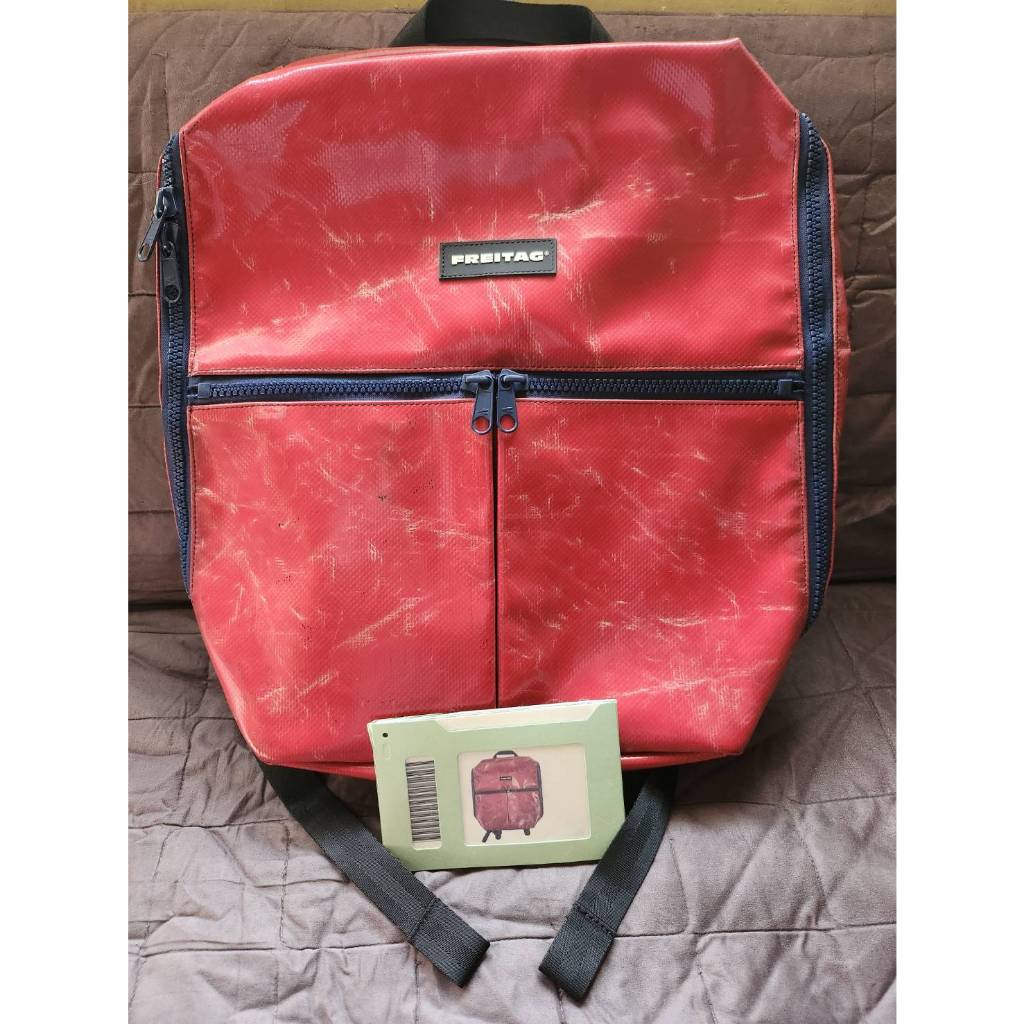 Freitag F49 fringe กระเป๋ามือสองของแท้100% ใบเดียวแดงแรงฤทธิ์ เที่ยวได้ทุกที่ทั่วโลก