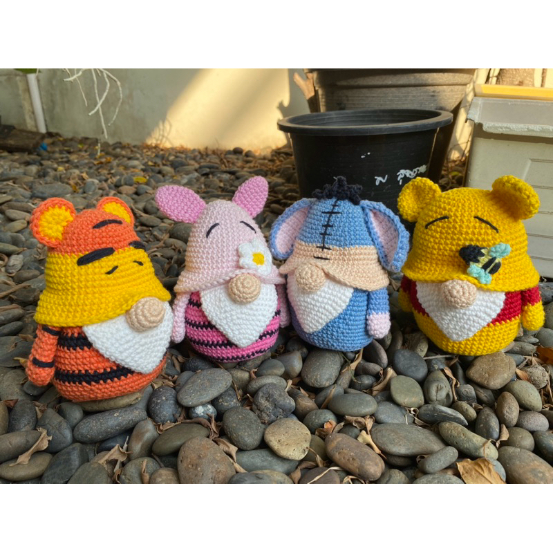 ตุ๊กตาคนแคระ Phoo Piglet Tigger Eyore ตกแต่ง ตั้งโชว์