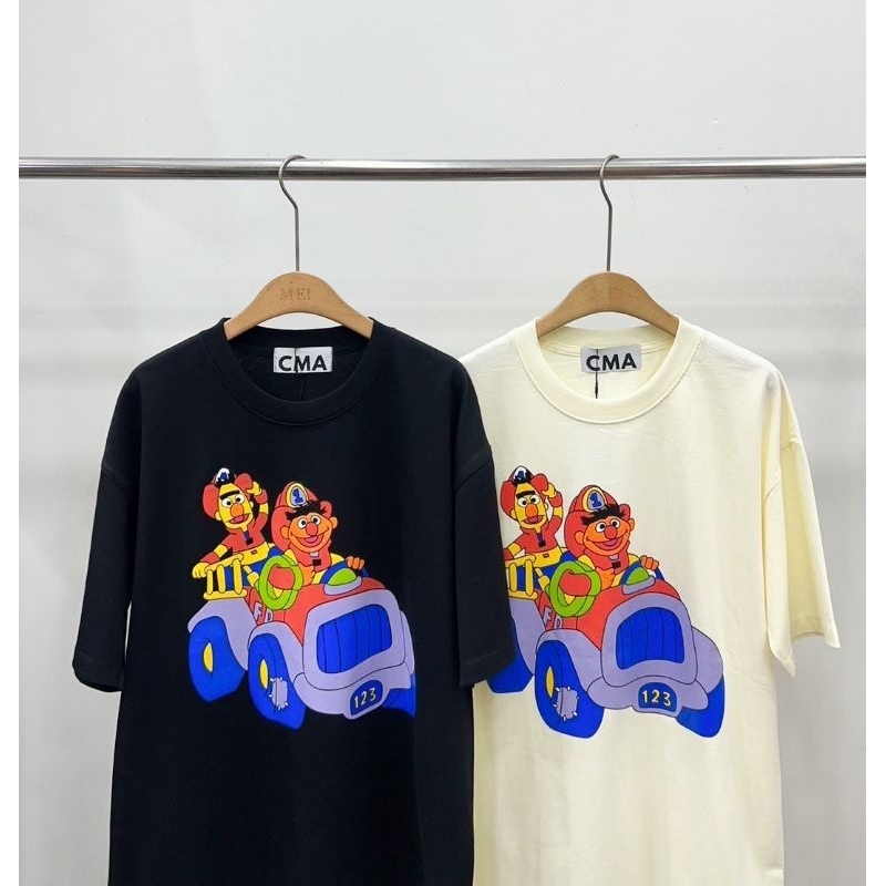 🐼🐼 ลาย Elmo 🚀🚀 เสื้อยืด CMA ทรง Oversize อก 44-46" ผ้าคอตตอน 💯