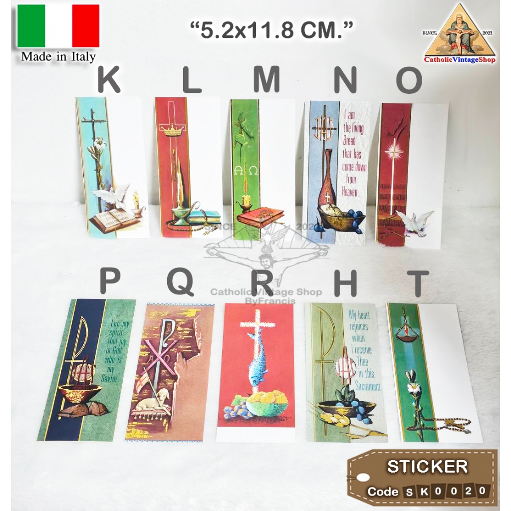 สติกเกอร์ อิตาลี ติดรถ ติดกระจก Sticker ศาสนาคริสต์ คริสเตียน คาทอลิก Catholic christian#SK0020