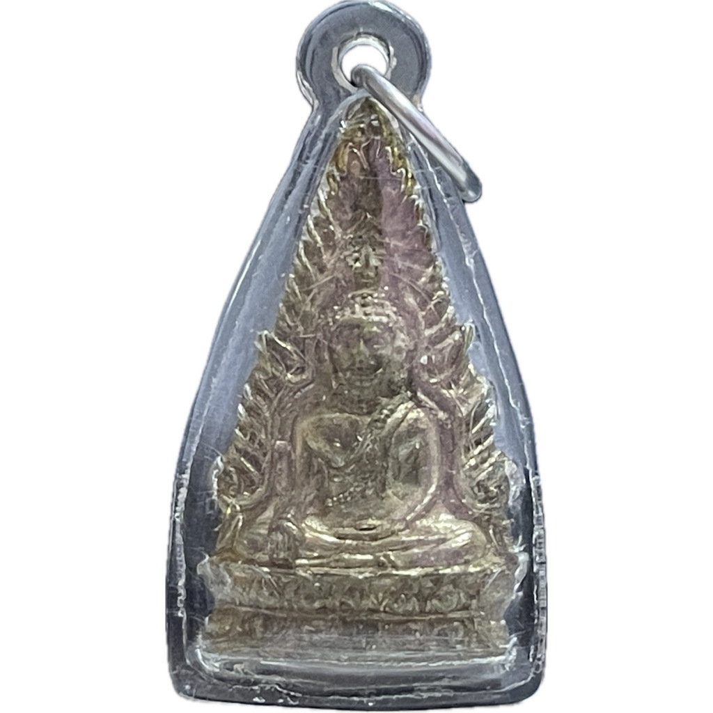เหรียญพระพุทธชินราช รุ่นพานพระศรี ปี 2496 เลี่ยมกรอบพลาสติกเดิมๆ