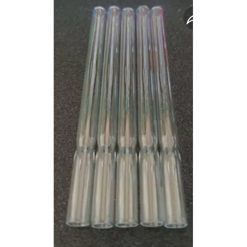 หลอดแก้ววิทยาศาสตร์ตัดปลายแบบบาง 8 อันขนาด 7mm ยาว 10cm