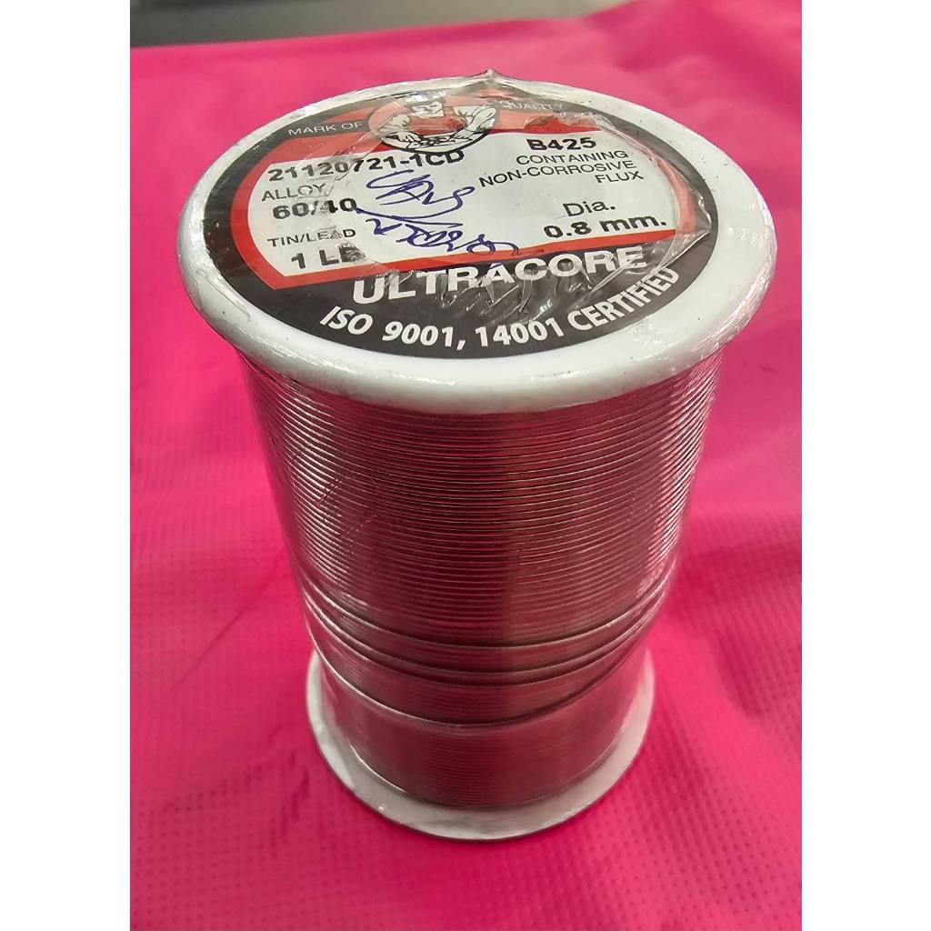 ตะกั่วบัดกรี ULTRACORE น้ำหนัก 1 ปอนด์  มีขนาดเส้นให้เลือก2ขนาด