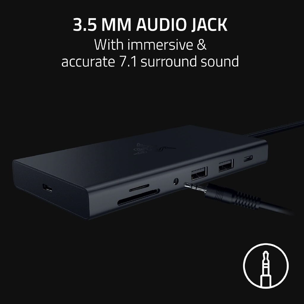 Razer USB C Dock - 11-in-1 Multiport Adapter อุปกรณ์เพิ่มช่อง USB