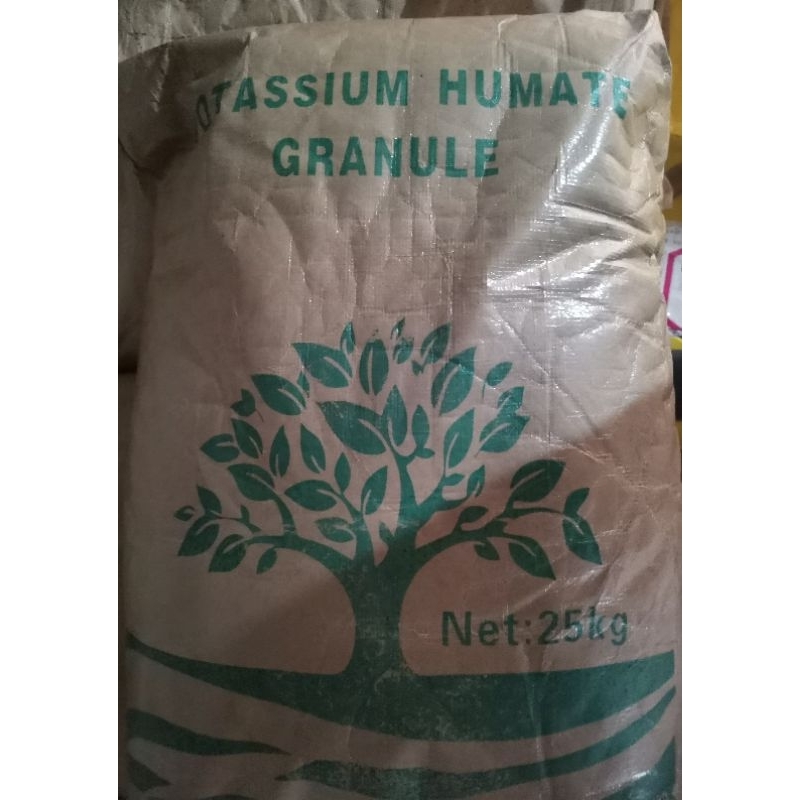ฮิวมิก​  เกร็ด​  ขนาด​  25​ กิโลกรัม โพแทสเซียม ฮิวเมต Potassium Humate