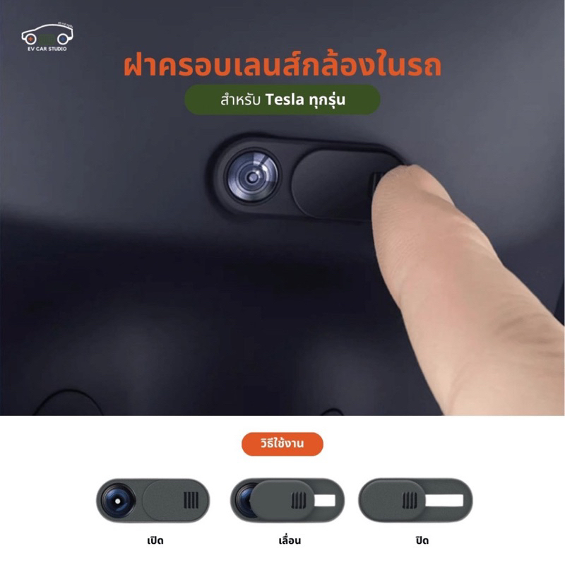 [ส่งเร็ว ส่งทุกวัน] Tesla แผ่นเปิด-ปิดกล้องในรถ ป้องกันความเป็นส่วนตัว TESLA ALL MODEL Car camera privacy cover