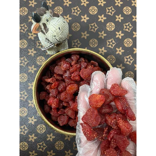 สตอเบอรี่อบแห้ง ไม่มีน้ำตาล น้ำหนัก 150 กรัม ((Keto)) #Driedstrawberries without No Sugar