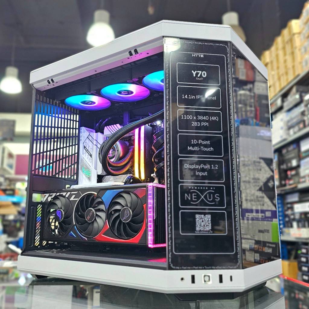 คอมพิวเตอร์ประกอบ HYTE TOUCH LCD Y70 WHITE