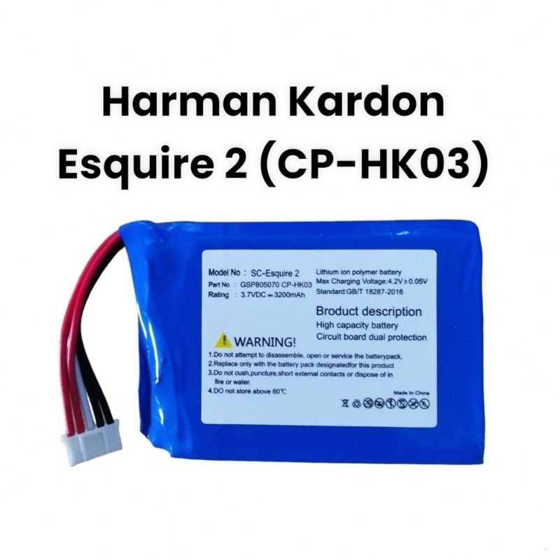 Harman Kardon Esquire 2 speaker battery no. GSP805070 แบตเตอรี่ model CP-HK03 พร้อมส่ง เก็บเงินปลายท