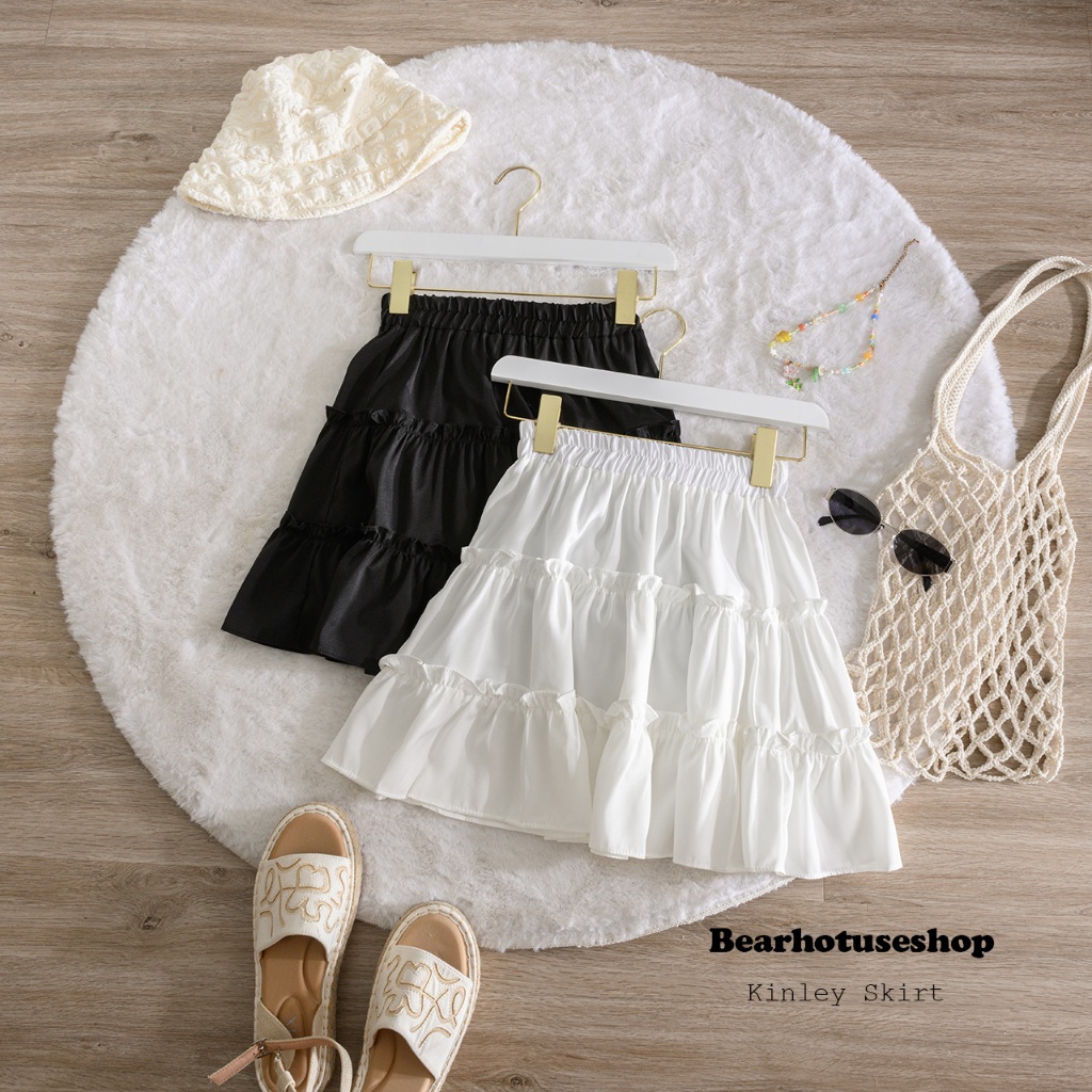 Kinley Skirt กระโปรงเวียดนาม มาใหม่ล่าสุด  แต่งระบายชั้น ผ้าไหมอิตาลี🧸