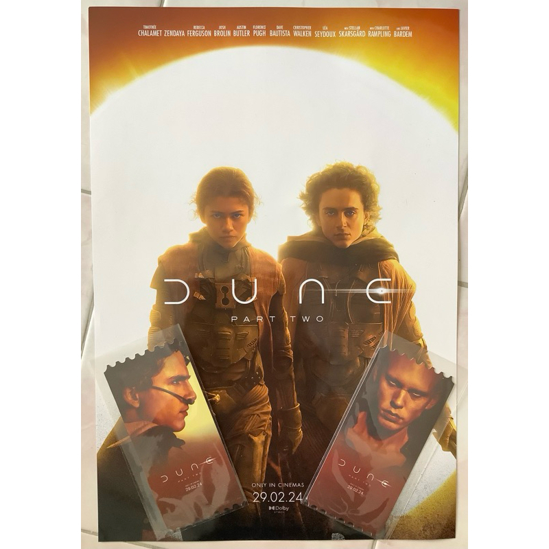 Poster Dune โปสเตอร์หนังเรื่องดูน Dune ภาค 2 , Ticket Dune 2