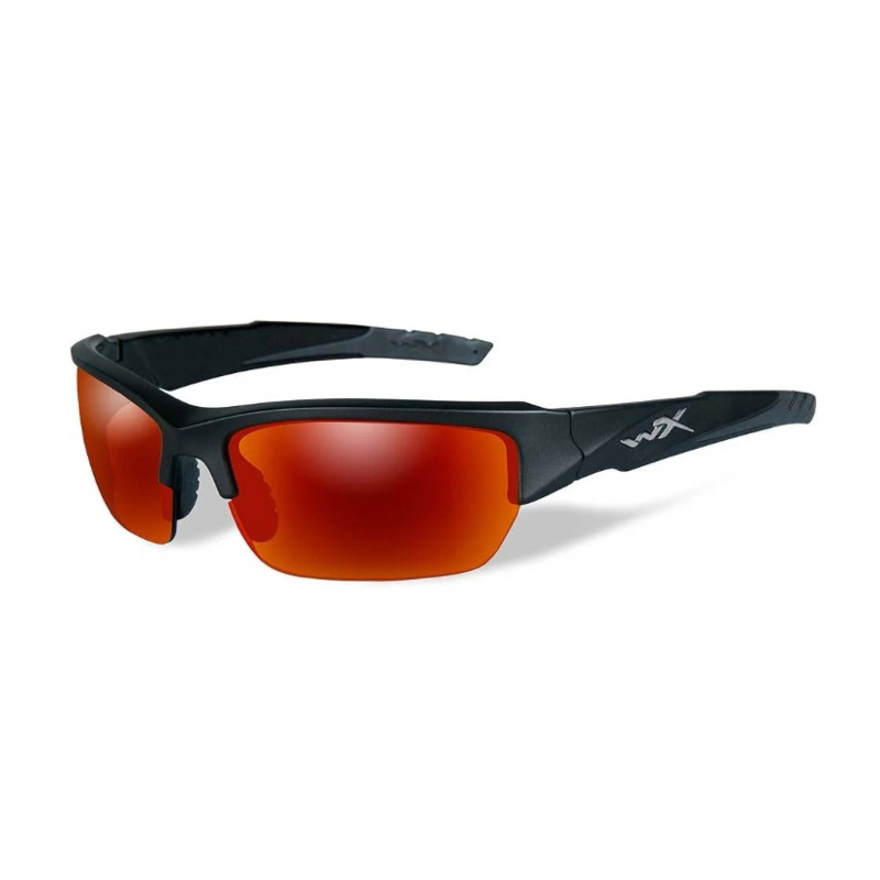 Wiley X Valor Polarized Crimson Mirror Lens Black 2 Tone Frame (CHVAL05)