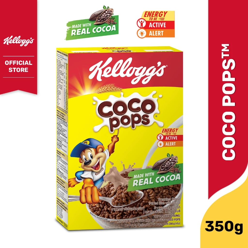 Kellogg's Coco pops เคลล็อกส์ โกโก้ ป็อบส์ 350 กรัม