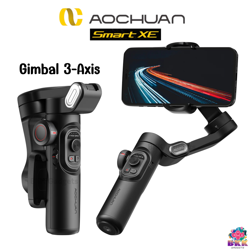 Aochuan Smart XE Gimbal 3Axis ไม้เซลฟี่ ไม้กันสั่น 3 แกน พับได้ รองรับการถ่าย แนวตั้ง-นอน ควบคุมผ่านแอพ ใช้สําหรับมือถือ