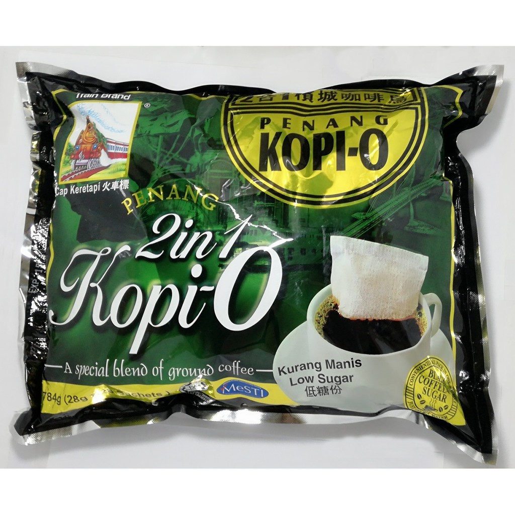 กาแฟดำ 2in1 PENANG Kopi-0 (28g x 25 Sachets)