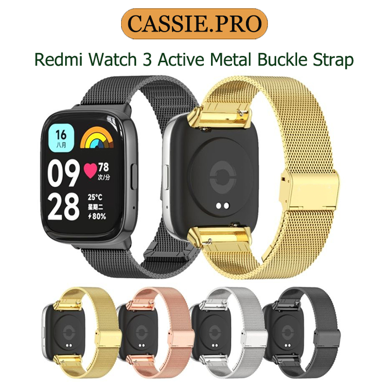 สายนาฬิกา Redmi สายนาฬิกาโลหะสแตนเลสสำหรับ Redmi Redmi Watch 3 Active
