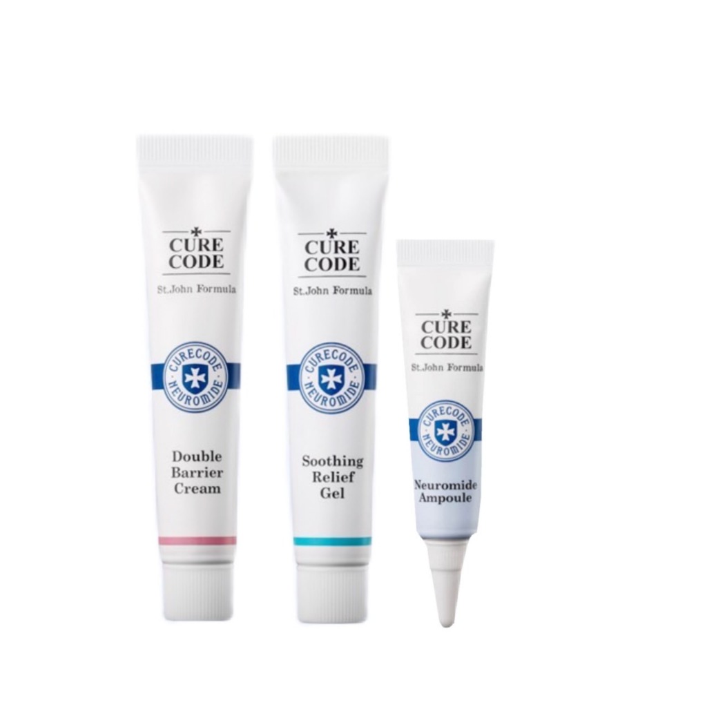 curecode soothing relief gel 15 ml / Double Barrier Cream 15 ml / Neuromide Ampoule 8 ml ครีม เจล