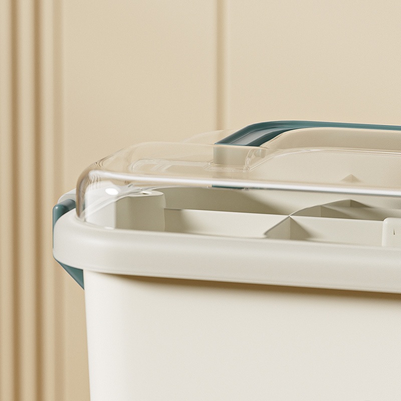 กล่องยาสามัญประจำบ้าน กล่องปฐมพยาบาล กล่องยา สองชั้น การออกแบบที่เรียบง่ายความจุสูง พร้อมที่จับ  เป็นมิตรกับสิ่งเเวด - รูปที่ 7