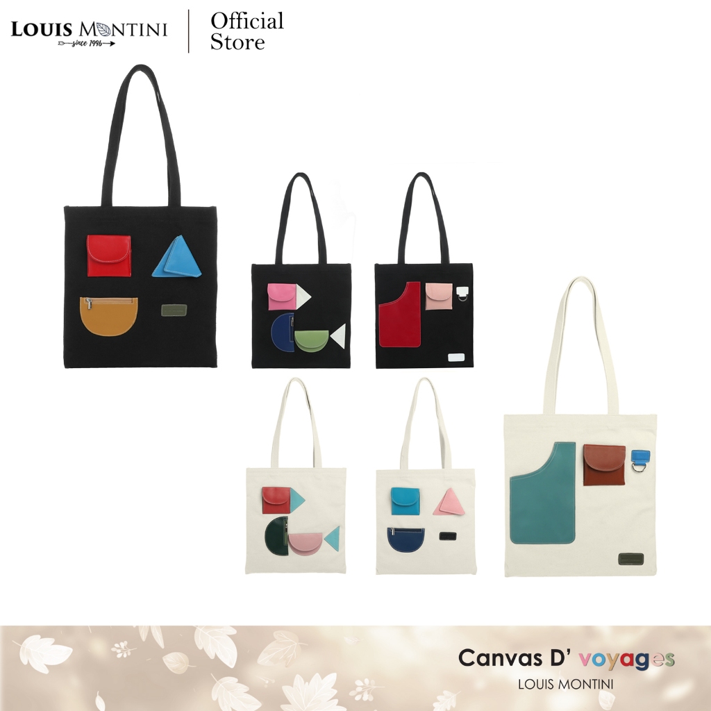 Louis Montini (Canvas D’ voyages) กระเป๋าสะพายข้าง Shoulder bag กระเป๋าเเคนวาส WHB12
