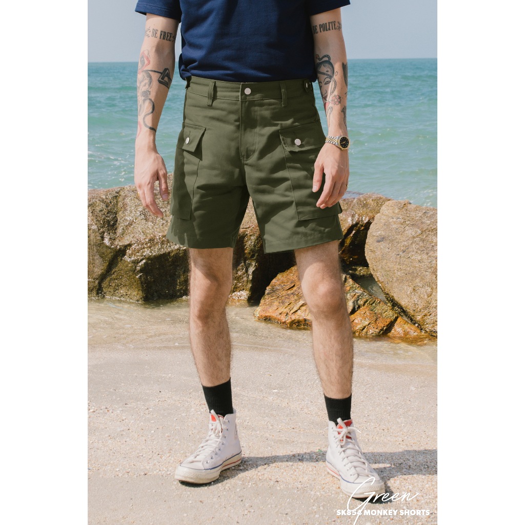 Simple&Raw - SK854 Monkey Shorts (Green)