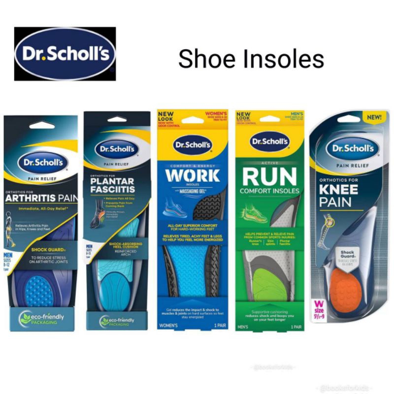 Dr.Scholl's Insoles แผ่นเสริมรองเท้า พื้นรองเท้าด้านใน ดูแลเท้า